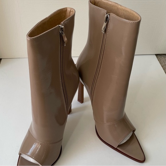 BNIB - AZALEA WANG Peep Toe Boots - Size US 8.5 - Picture 5 of 14